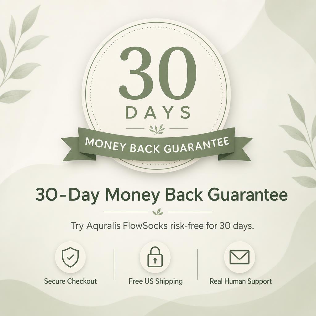 Aquralis 30-day money-back guarantee badge